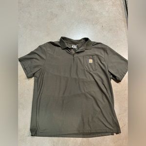 Carhartt 3XL Loose fit collard short sleeve olive shirt